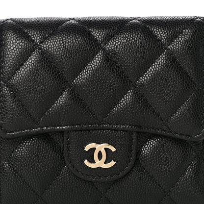 Chanel Caviar Quilted Small Flap Wallet Black 8 of 12