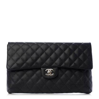 Chanel Caviar Quilted Flap Clutch Black 1 of 8