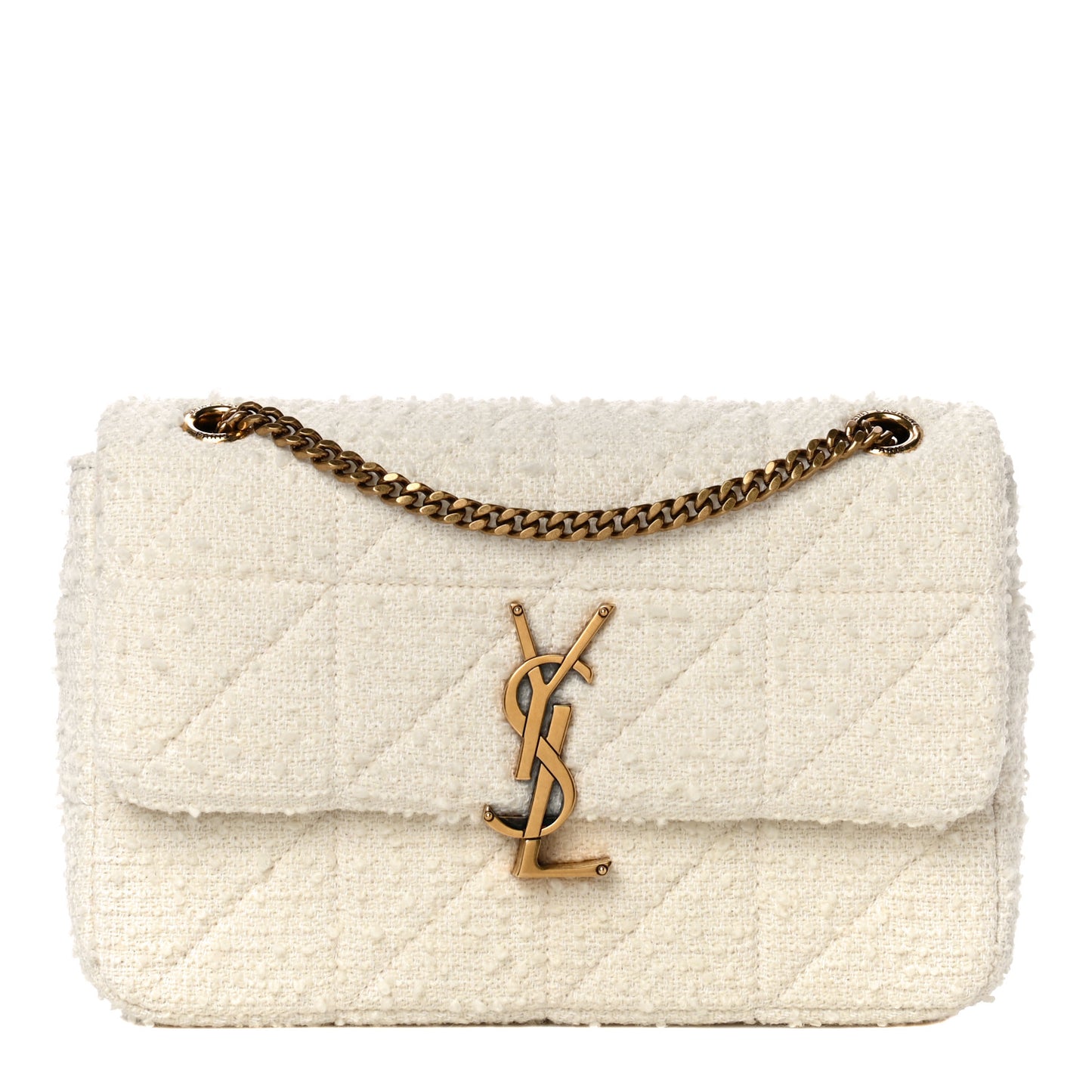 Boucle Tweed Monogram Medium Jamie White
