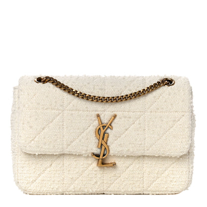 Saint Laurent Boucle Tweed Monogram Medium Jamie White 1 of 11