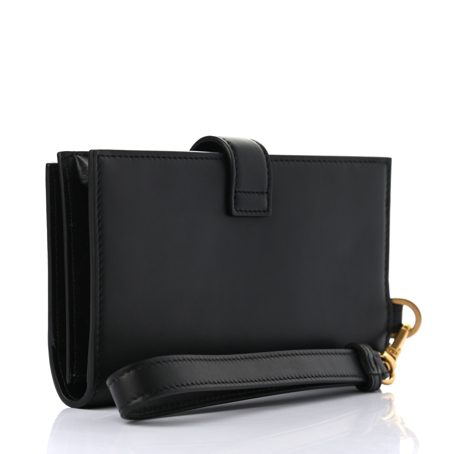 Versace Vitello Virtus Iphone Wristlet Wallet Black 3 of 9