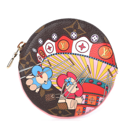 Louis Vuitton Monogram 2020 Christmas Animation Swing Ride Round Coin Purse Pink Poppy 1 of 8