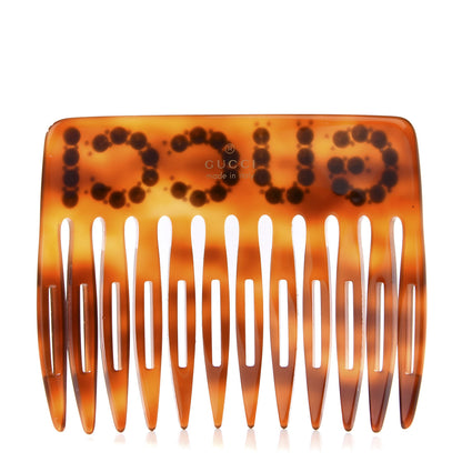Gucci Resin Crystal Hair Comb Tortoiseshell 2 of 4