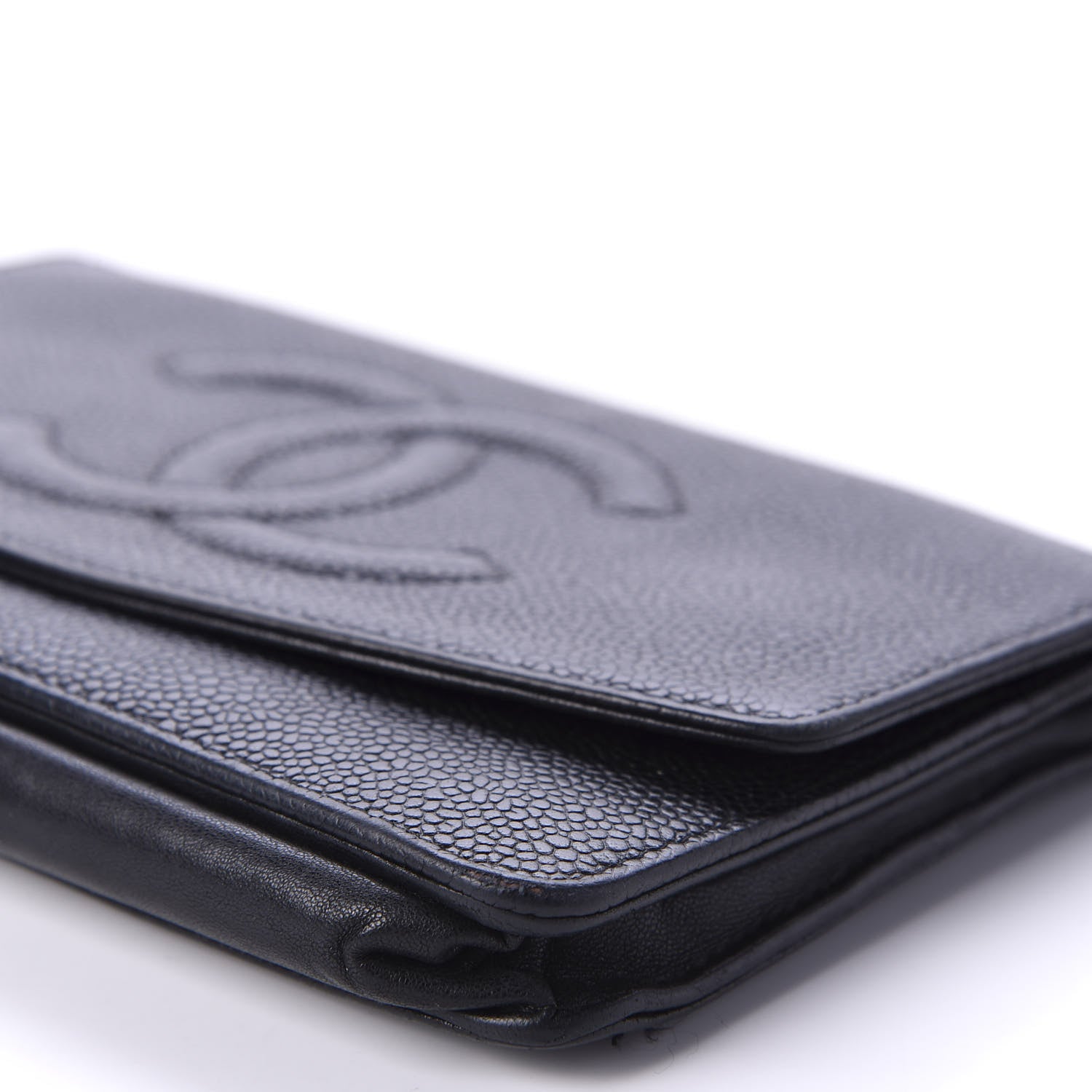 Chanel Caviar Timeless CC Wallet On Chain WOC Black 7 of 14