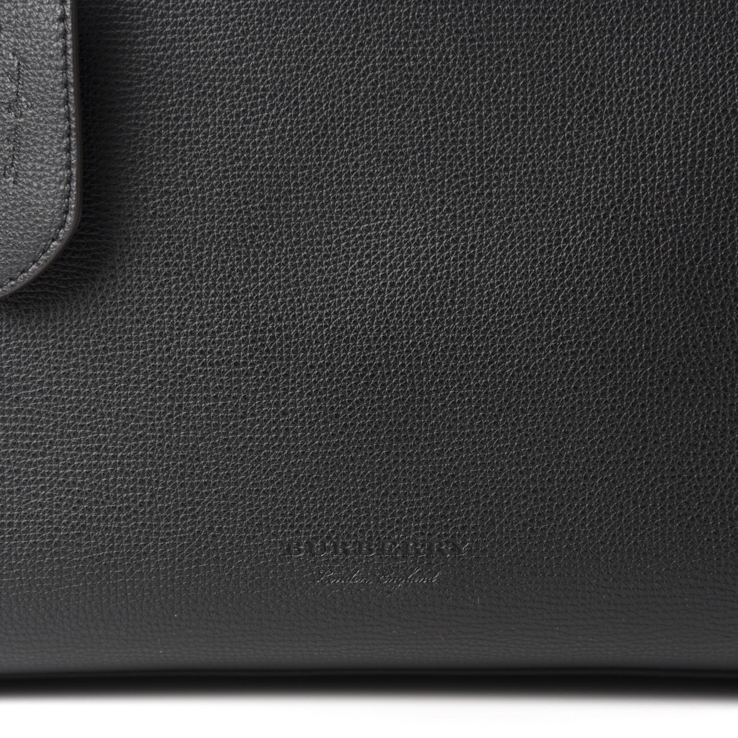 Grainy Calfskin Haymarket Check Medium Reversible Tote Black