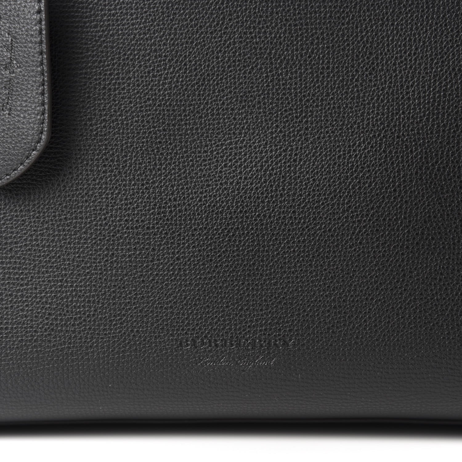 Burberry Grainy Calfskin Haymarket Check Medium Reversible Tote Black 11 of 18