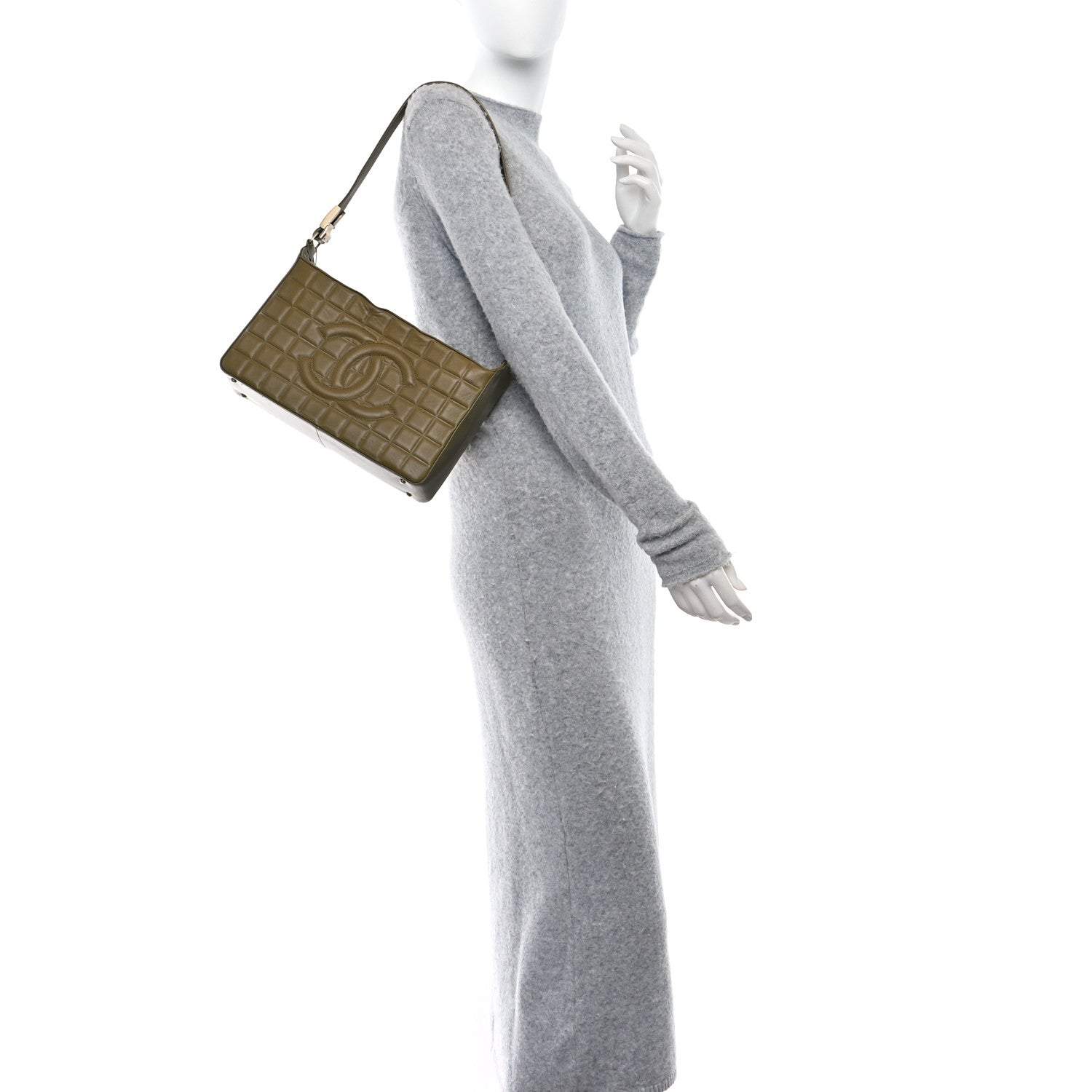 Chanel Lambskin Quilted Medium Chocolate Bar Shoulder Bag Beige 2 of 10