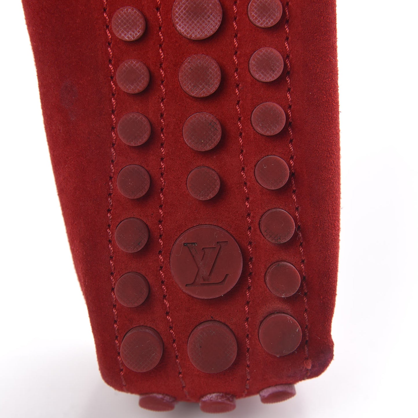 Suede Travel Moccasin Loafers 39 Rouge