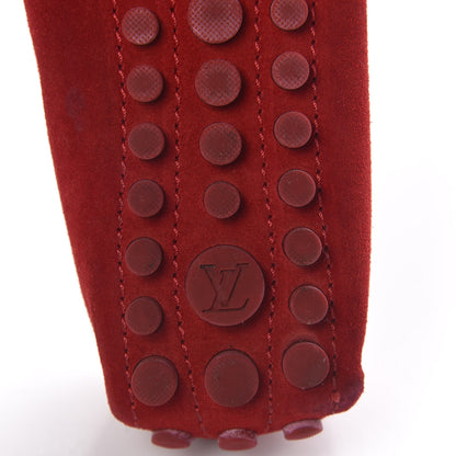 Louis Vuitton Suede Travel Moccasin Loafers 39 Rouge 6 of 9
