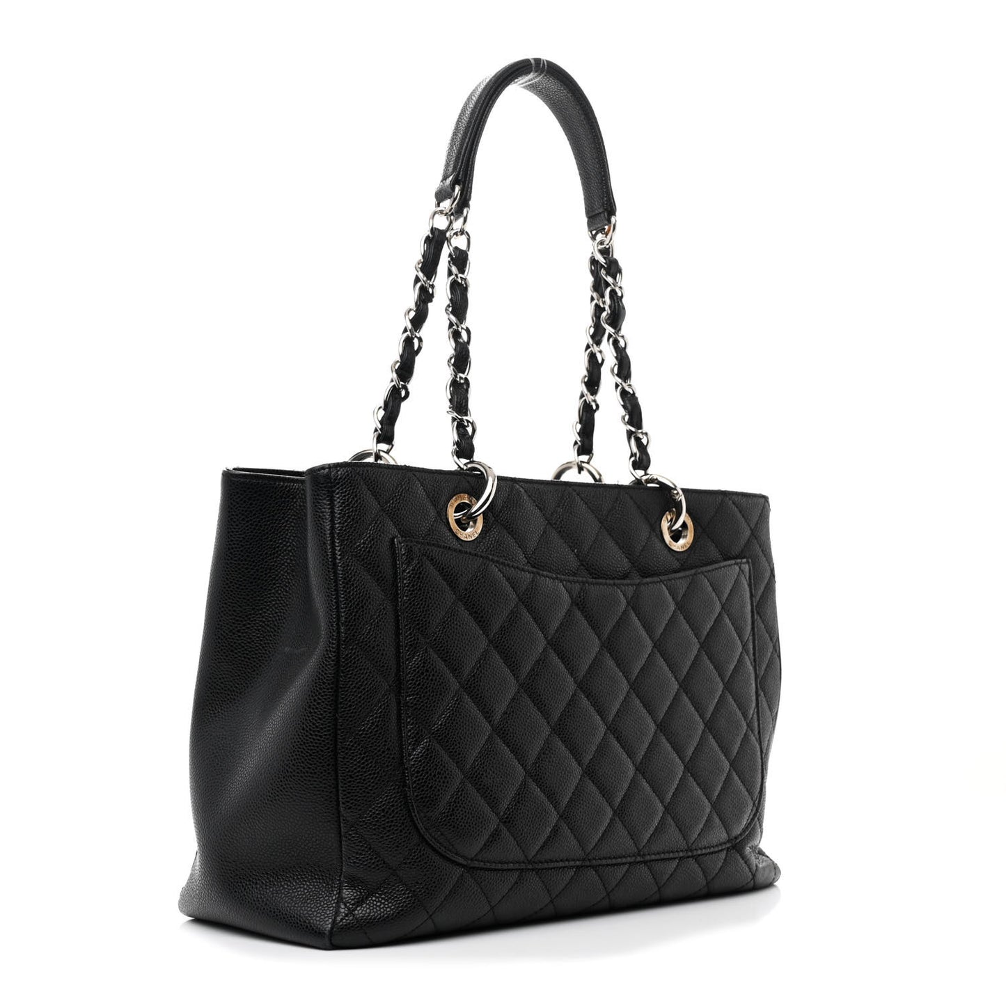 Caviar Quilted Grand Shopping Tote GST Black