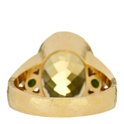 Elizabeth Locke 19K Yellow Gold Heliodor Tsavorite Ring 59 8.75 4 of 6