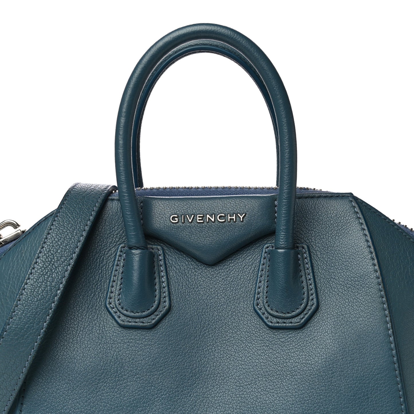 Sugar Goatskin Mini Antigona Oil Blue