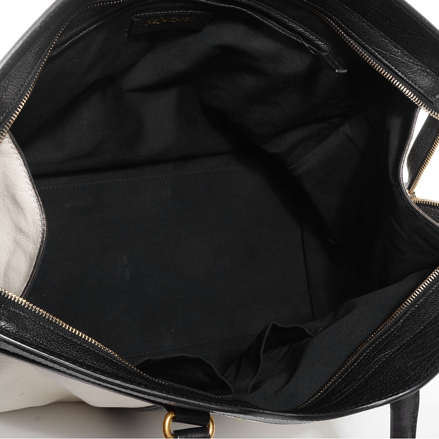 Saint Laurent Calfskin Large Cabas ChYc Black White 5 of 8