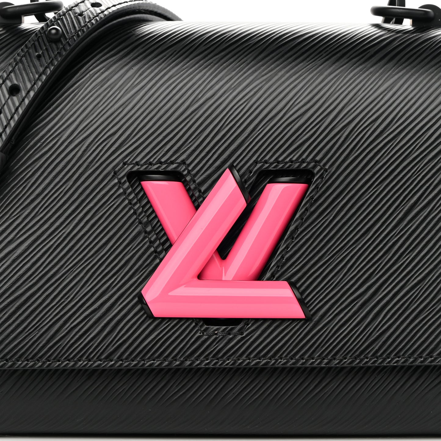 Epi Twist Shoulder Bag PM Black Pink