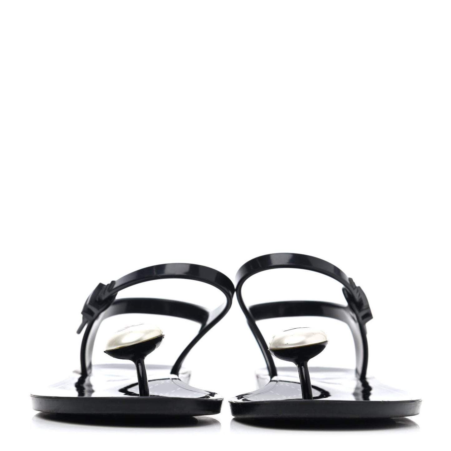 Jelly Pearl CC Thong Sandals 35 Black
