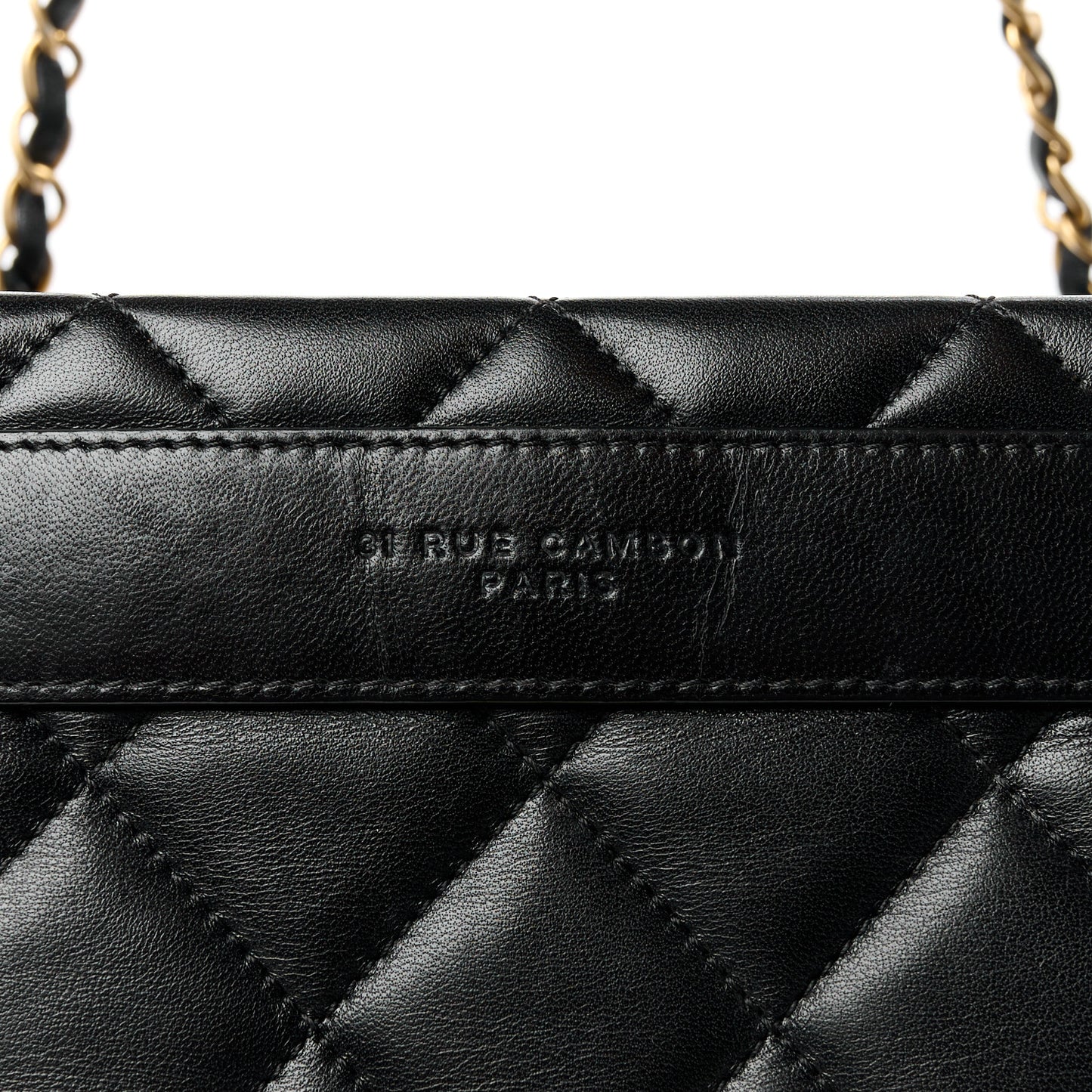 Lambskin Quilted Trendy CC Tote Black
