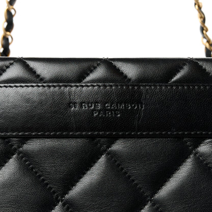 Chanel Lambskin Quilted Trendy CC Tote Black 10 of 13