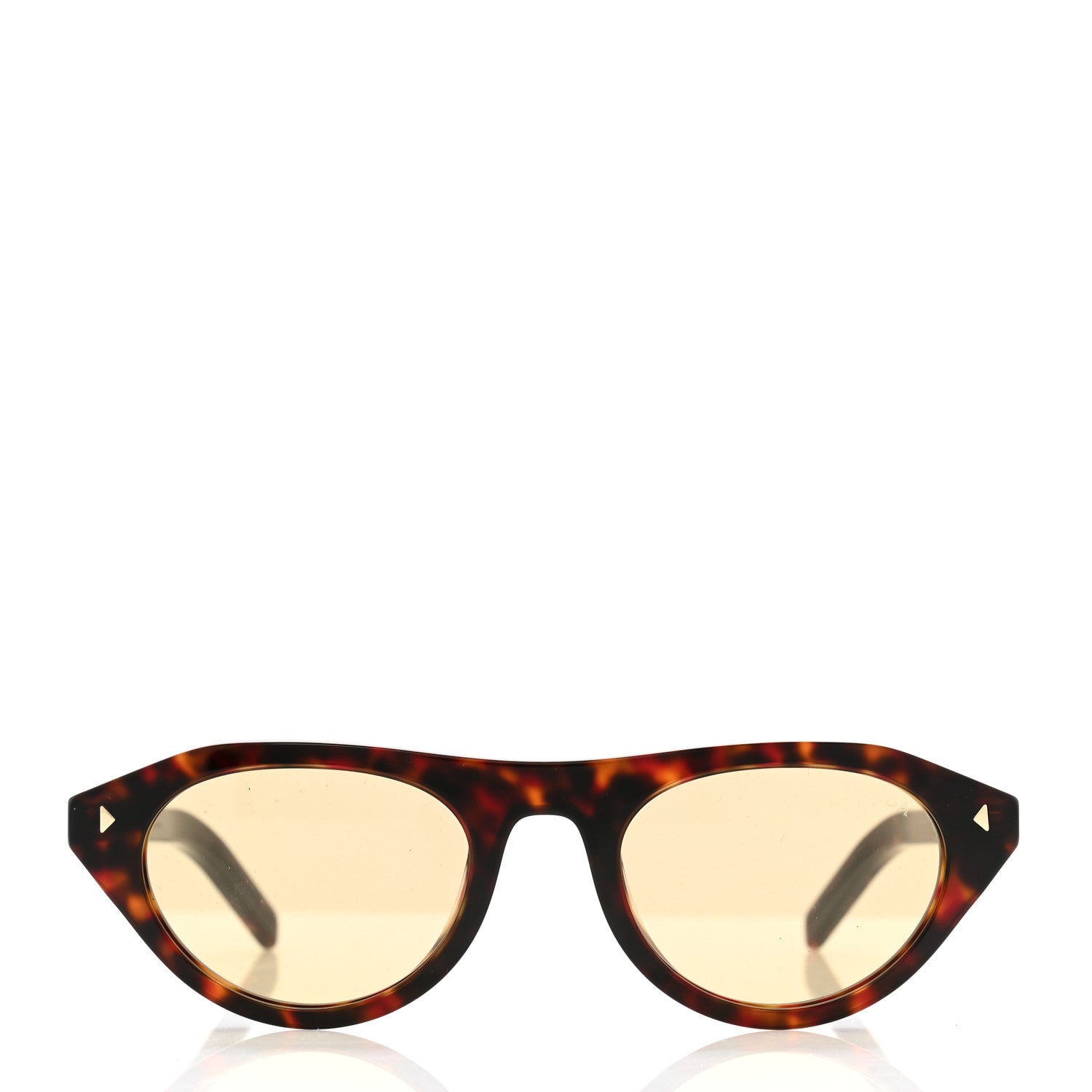 Prada Acetate Iconic Metal Plaque Sunglasses SPR B15 Chamomile 2 of 7