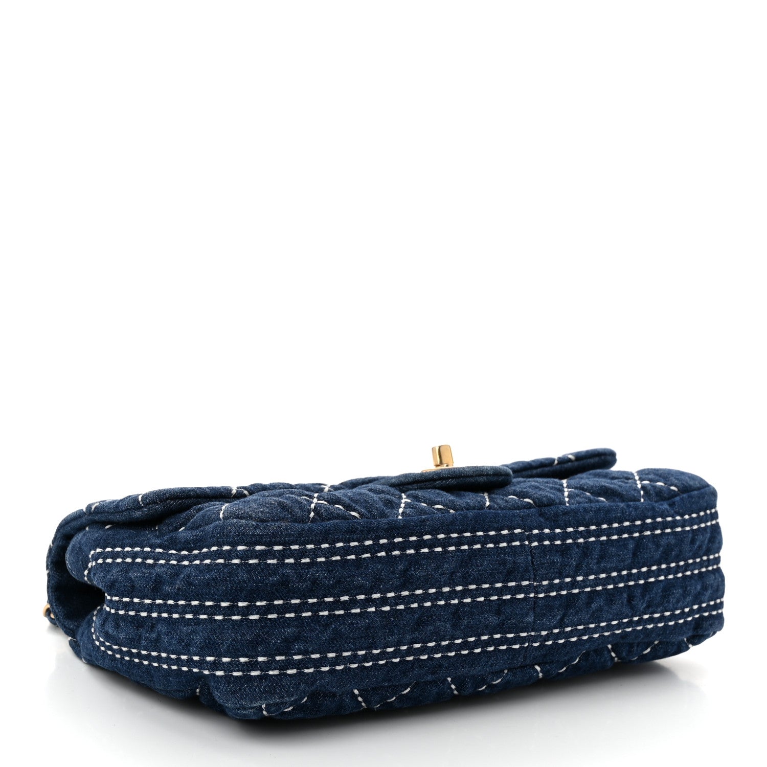 Chanel Denim Quilted Medium Denim Trip Single Flap Blue 4 of 11
