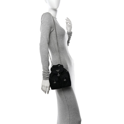 Prada Nylon Vela Mini Crossbody Backpack Black 2 of 11