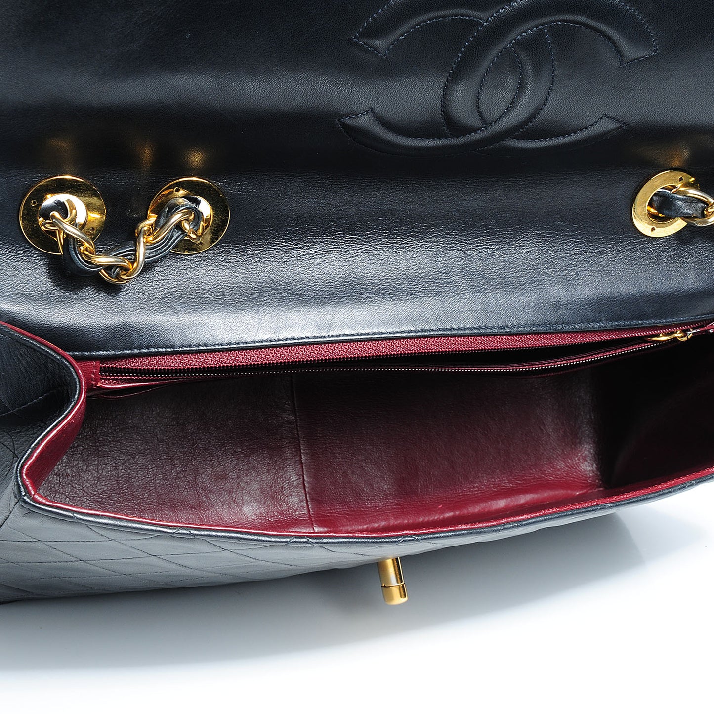 Lambskin XL Jumbo Flap Black