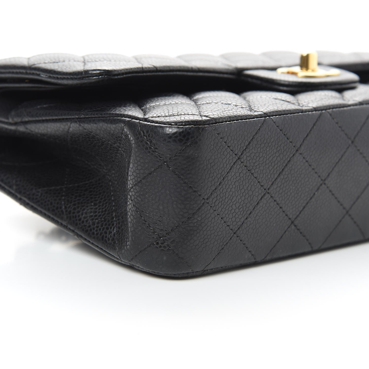 Chanel Caviar Quilted Medium Double Flap Black 9 of 14