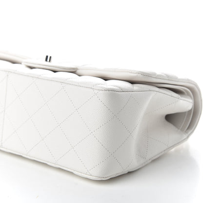 Chanel Caviar Quilted Jumbo Double Flap White 6 of 10