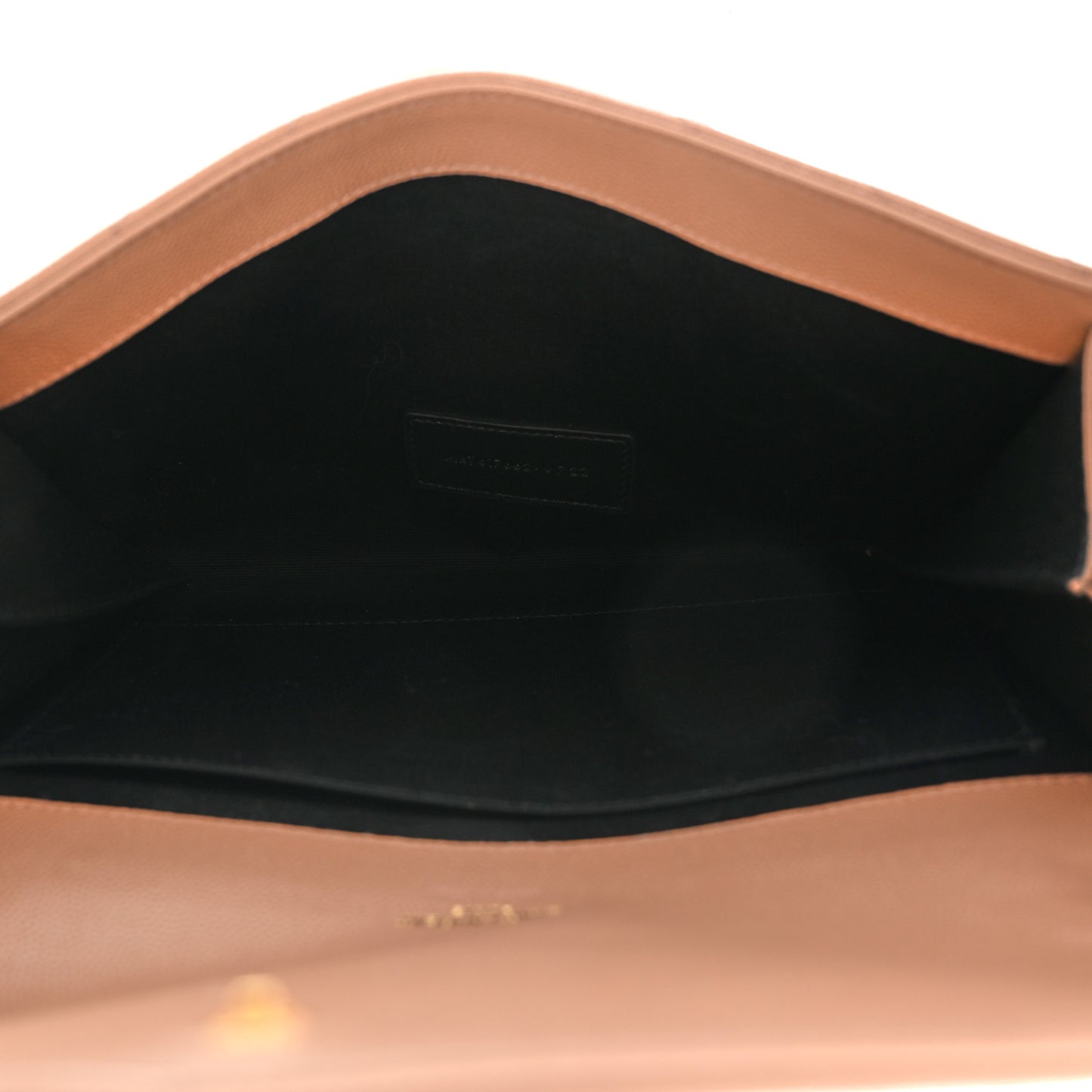 Grain De Poudre Matelasse Chevron Monogram Envelope Clutch Vintage Peach