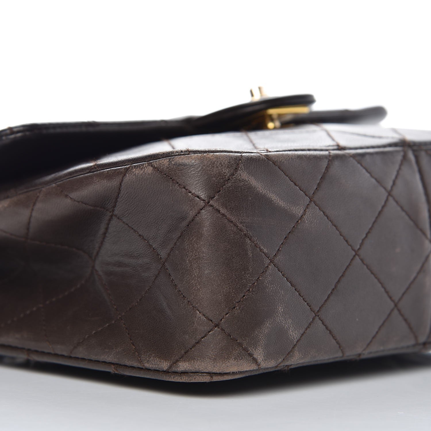 Chanel Lambskin Quilted Small Single Flap Brown 8 of 14