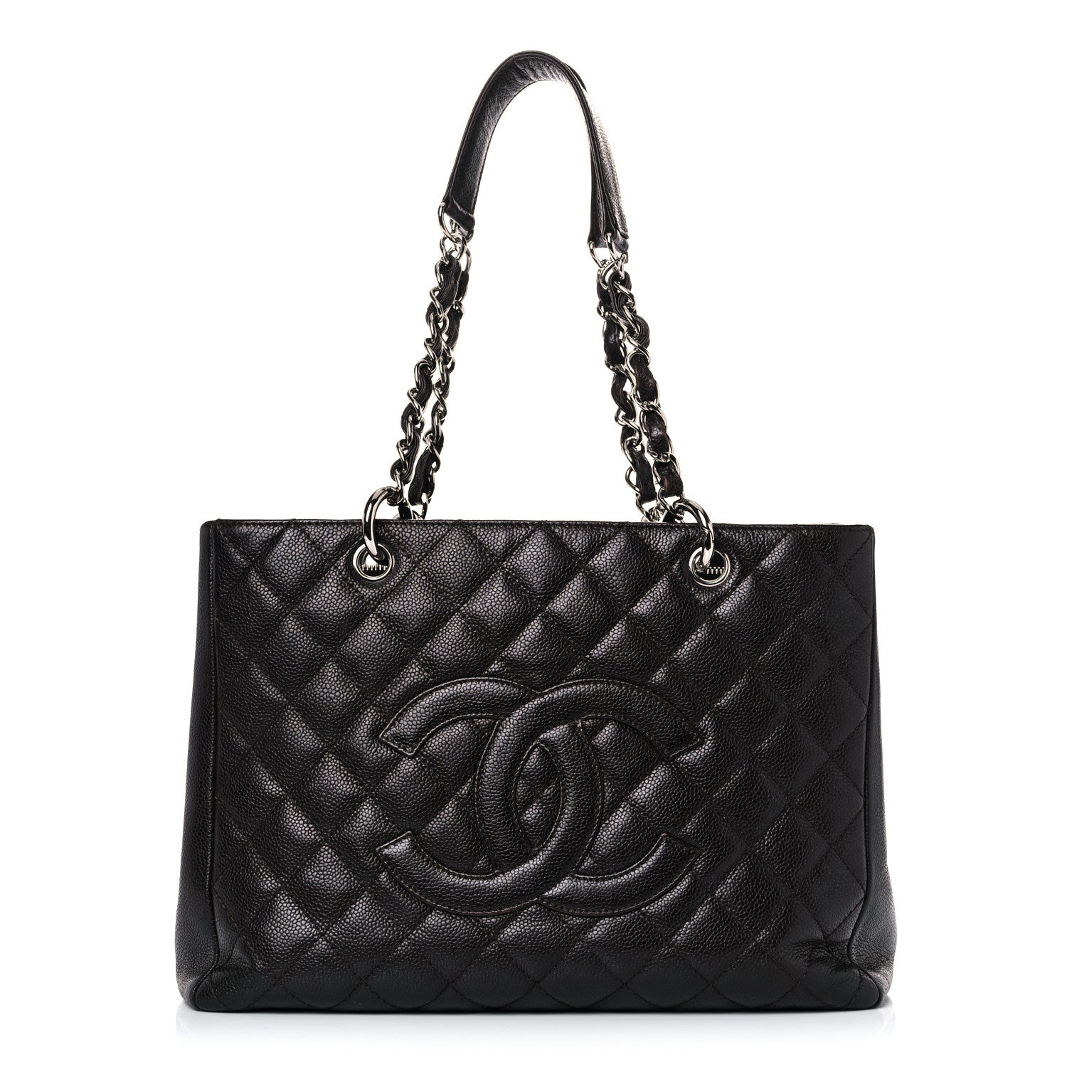 Chanel Caviar Quilted Grand Shopping Tote GST Dark Brown 1 of 26