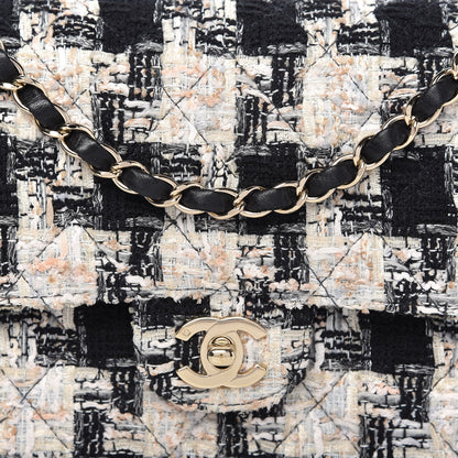 Chanel Tweed Quilted Medium Double Flap Multicolor 10 of 10