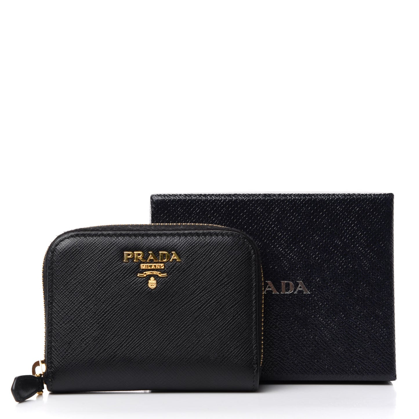 Saffiano Metal Coin Purse Black
