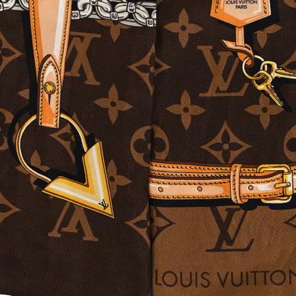 Louis Vuitton Silk Monogram Confidential Bandeau Brown 4 of 4