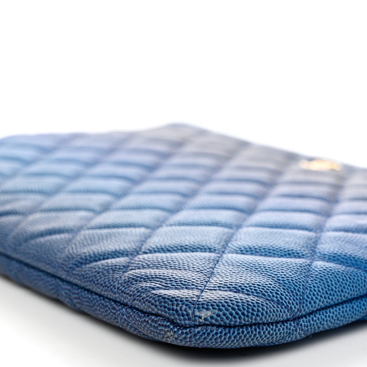 Chanel Caviar Ombre Medium Cosmetic Case Blue 8 of 12