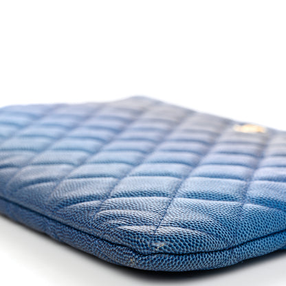 Chanel Caviar Ombre Medium Cosmetic Case Blue 8 of 12