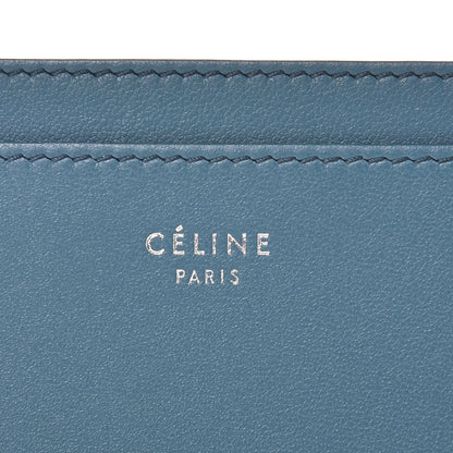 Celine Smooth Lambskin Bi-Color Solo Card Holder Orage Black 7 of 9