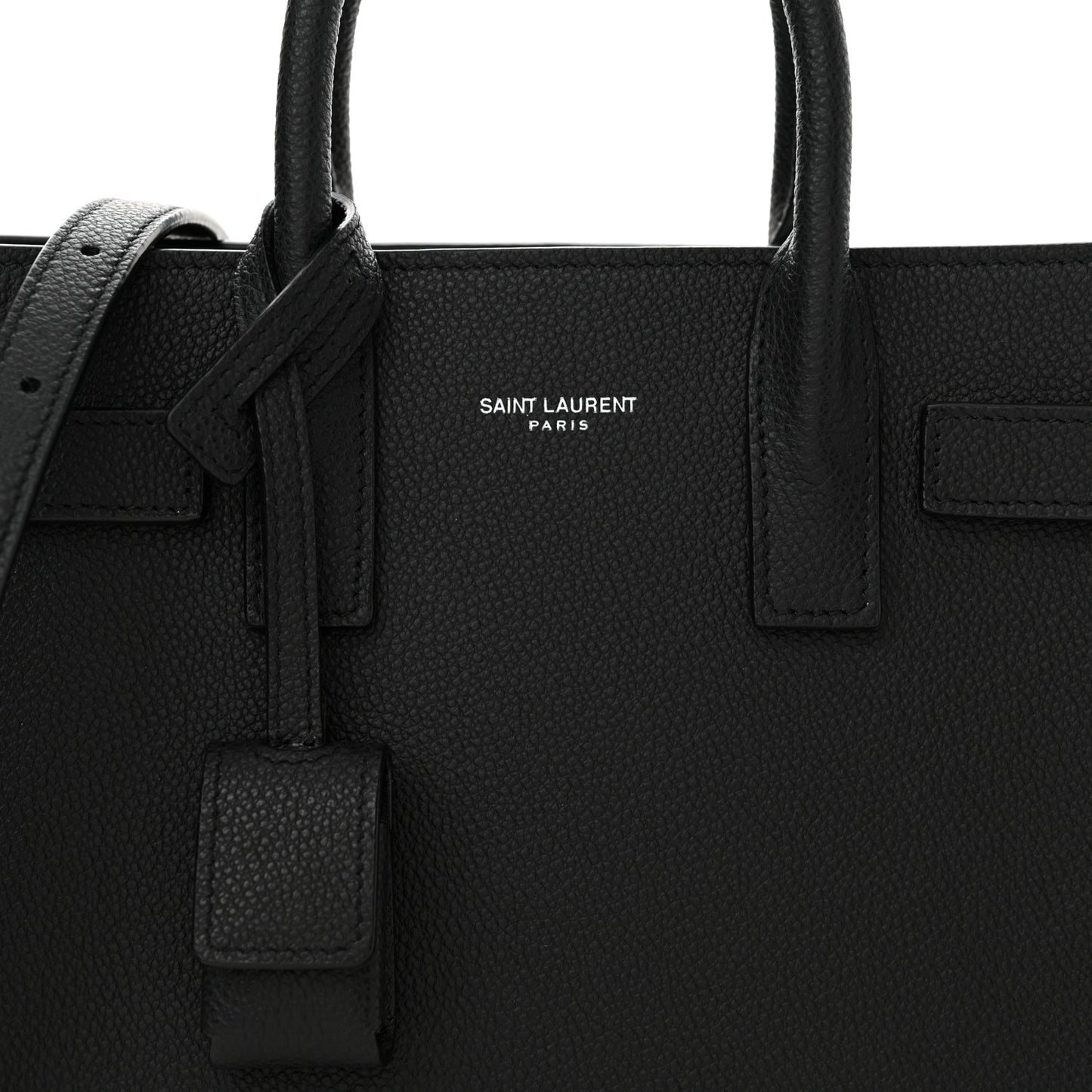 Grained Calfskin Nano Sac De Jour Black