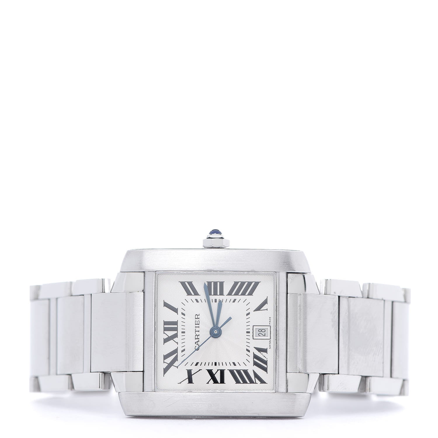 Cartier Stainless Steel 28mm Tank Francaise Automatic Watch 3 of 8