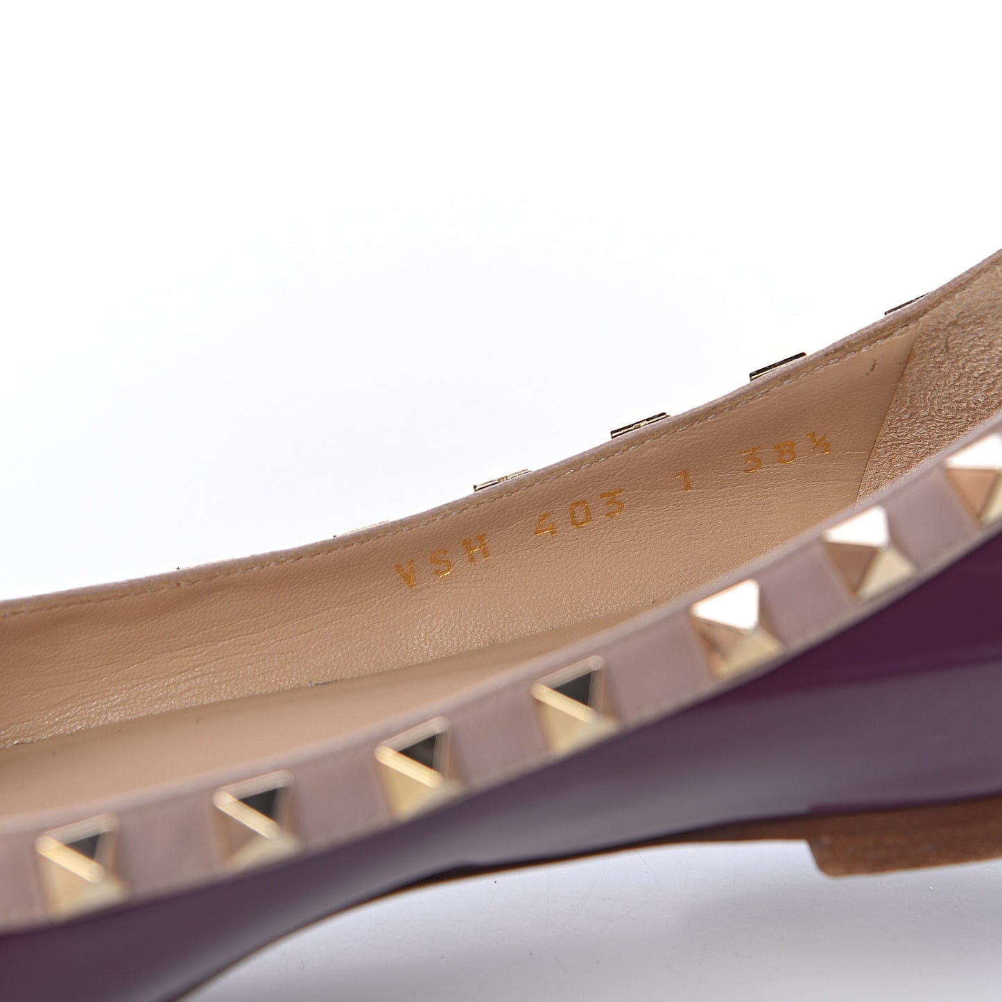 Patent Rockstud Ballerina Flats 38.5 Purple Poudre
