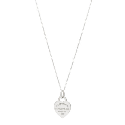 Tiffany Sterling Silver Small Return to Tiffany Heart Pendant Necklace 1 of 4