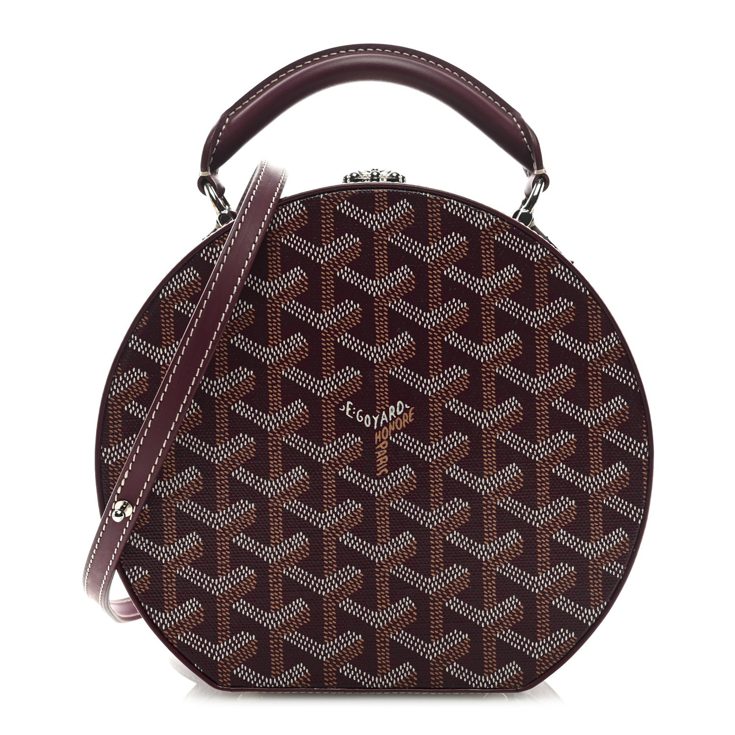 Goyardine Alto Hatbox Burgundy