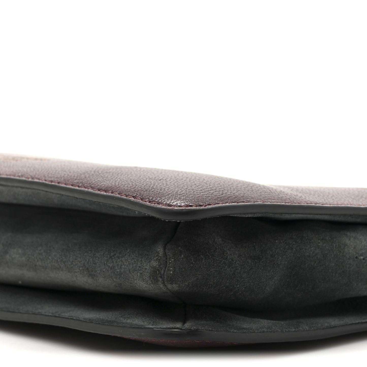 Goatskin Suede Cross 3 Crossbody Bag Aubergine Grey