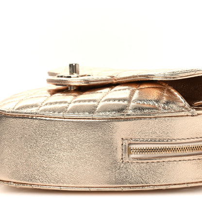 Chanel Metallic Lambskin Quilted CC In Love Heart Bag Gold 10 of 12