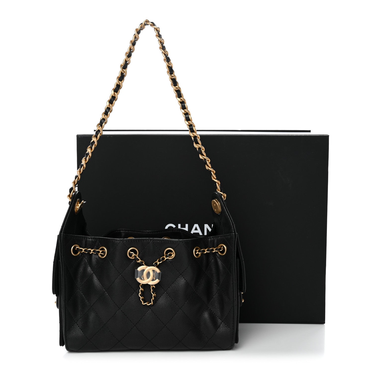 Chanel Caviar Quilted Mini Chanel 25 Handbag Black 1842218