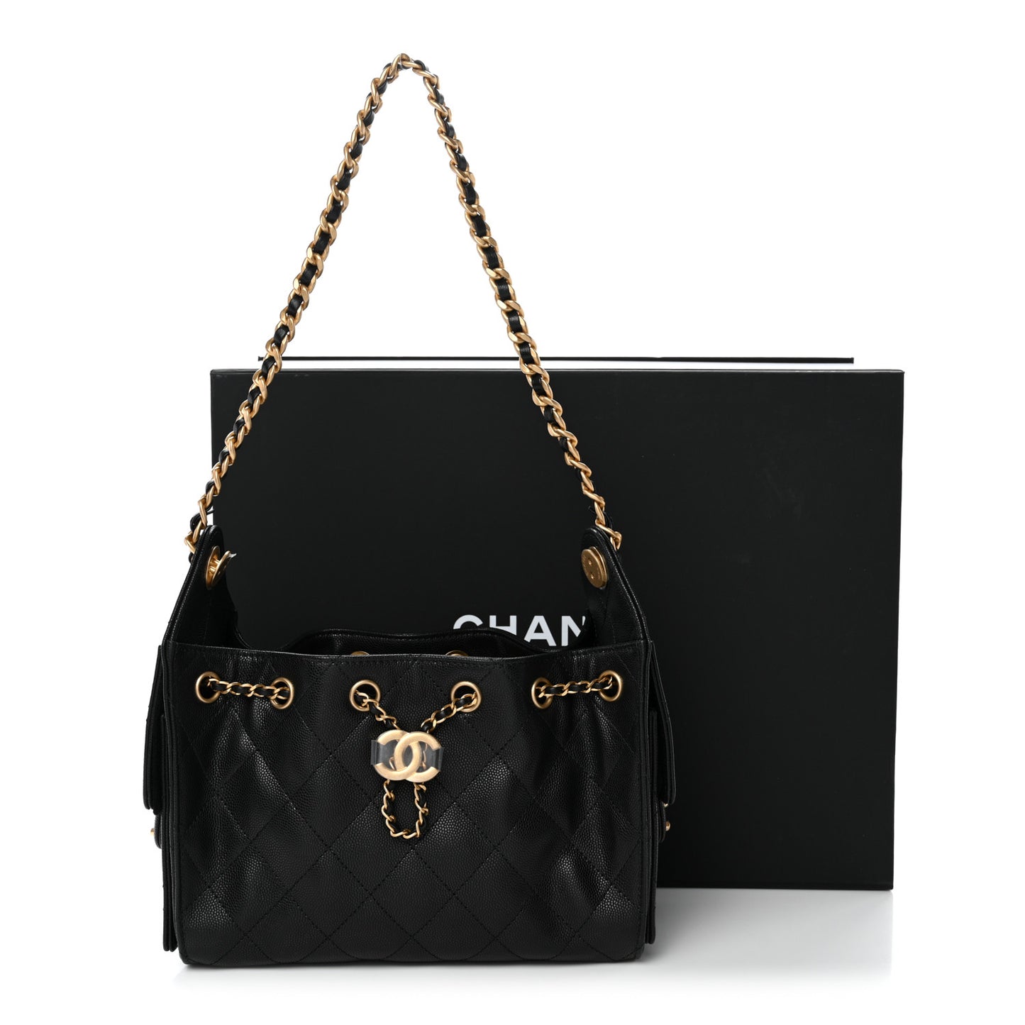 Caviar Quilted Mini Chanel 25 Handbag Black