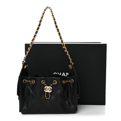 Chanel Caviar Quilted Mini Chanel 25 Handbag Black 11 of 11