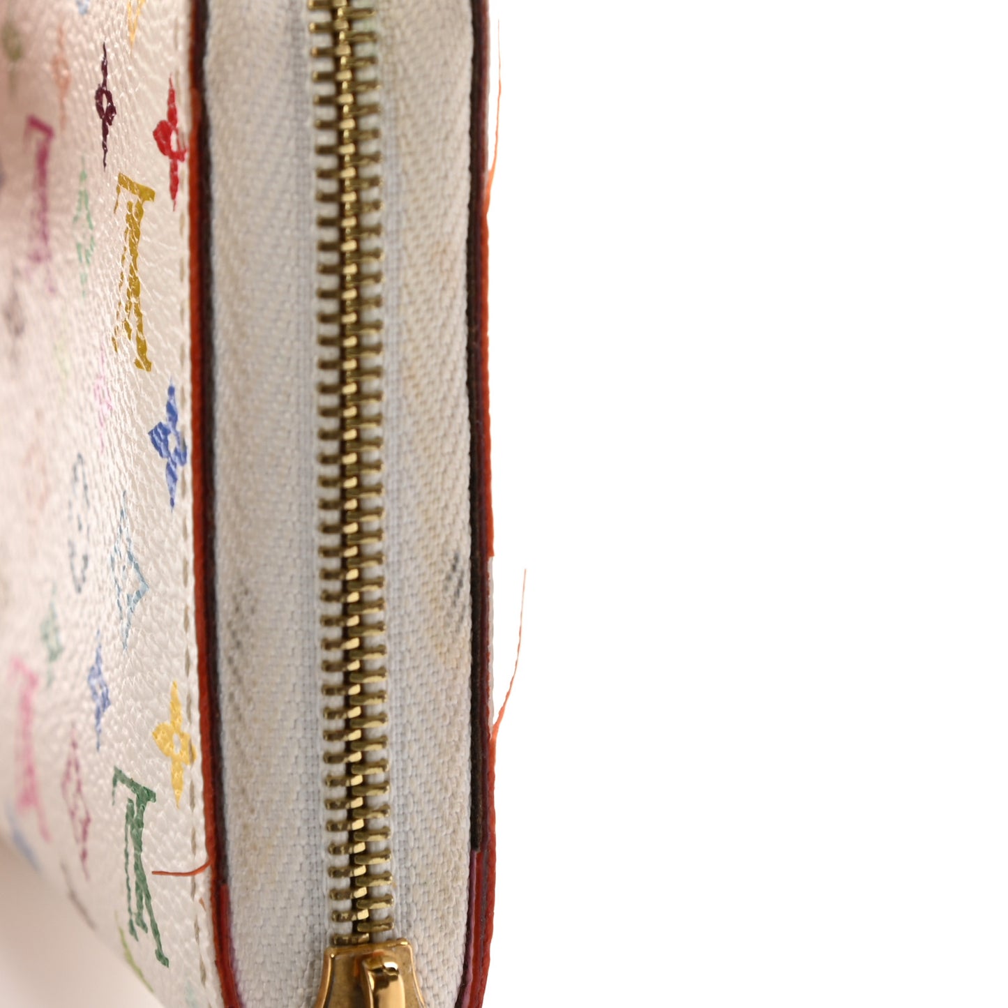 Monogram Multicolor Zippy Coin Purse Wallet White Litchi