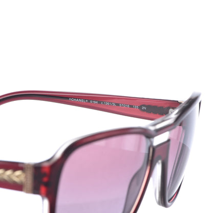 Chanel Logo Sunglasses 5194 Burgundy 5 of 7
