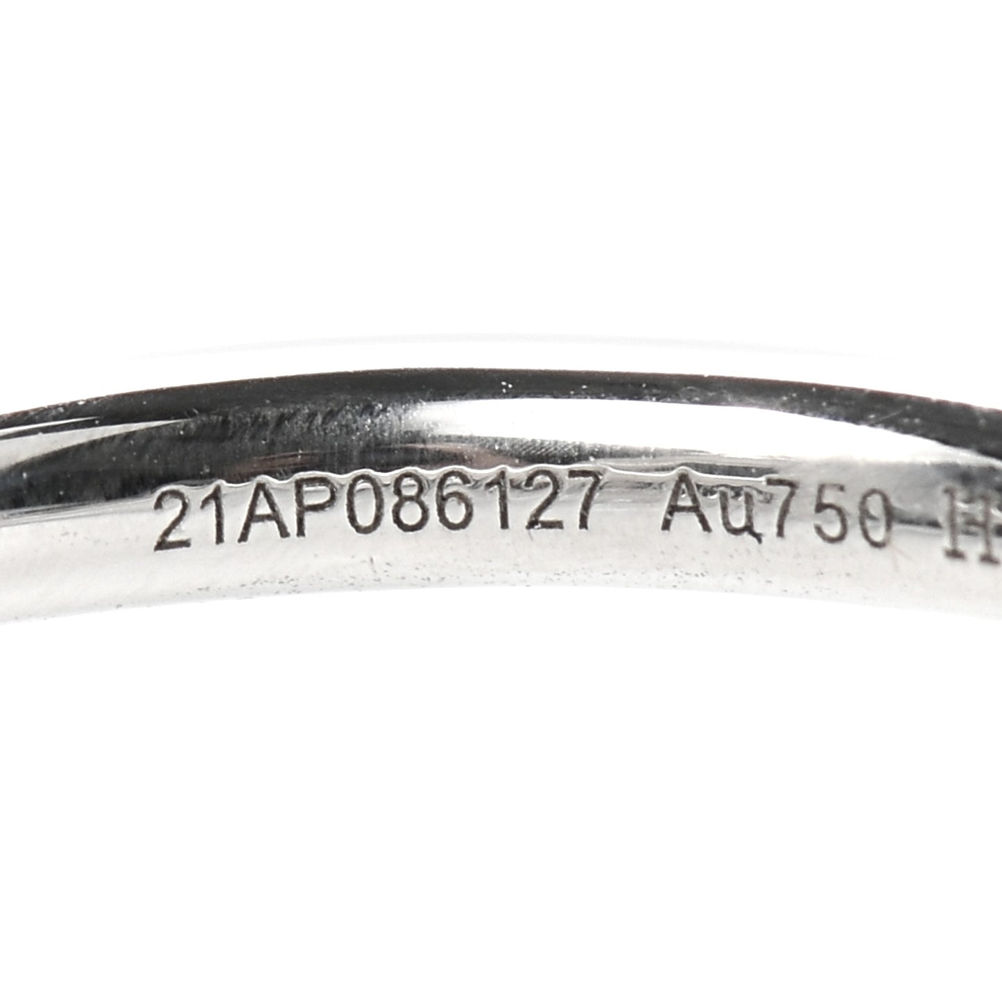 18K White Gold Pave Diamond PM Echappee Ring 52 6