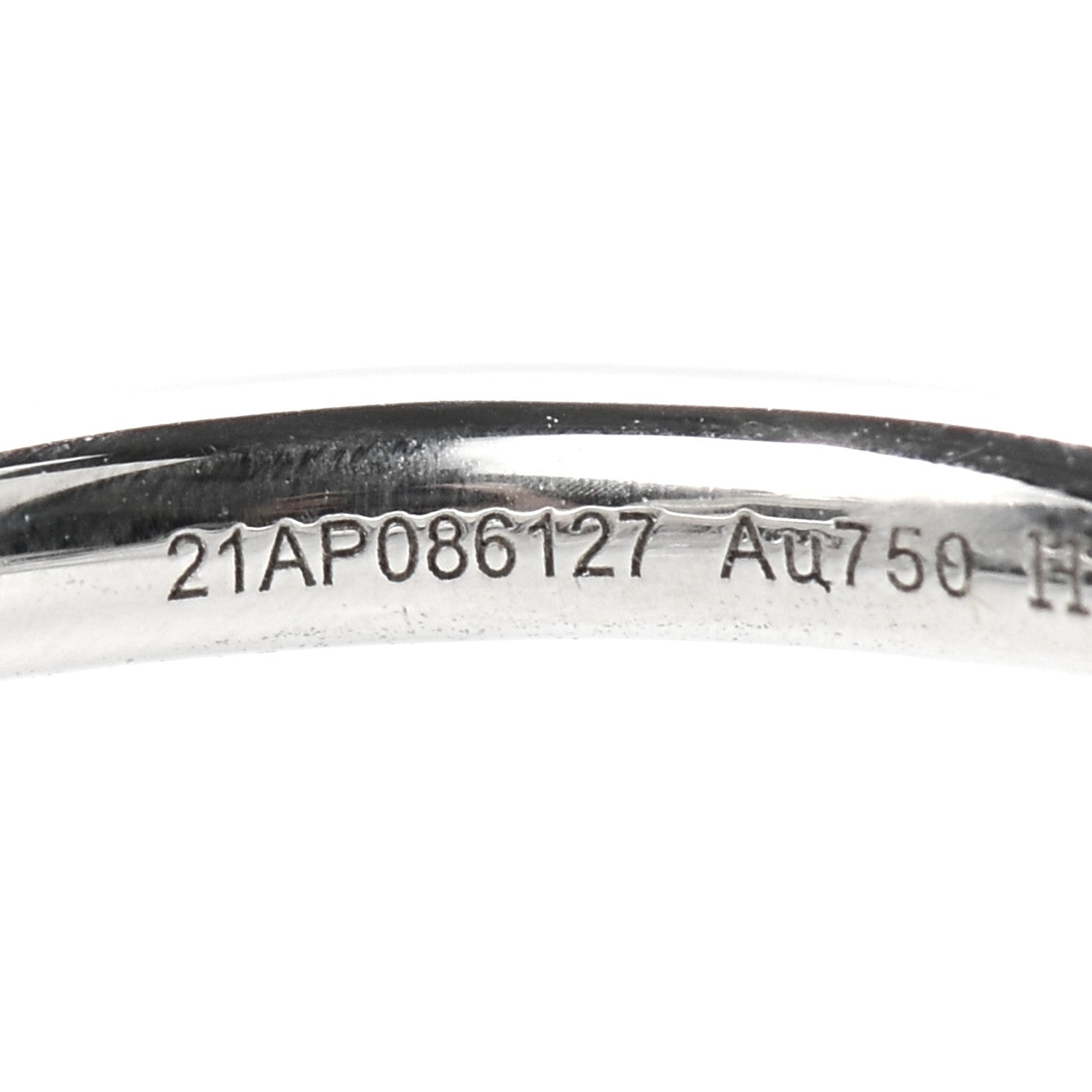 Hermes 18K White Gold Pave Diamond PM Echappee Ring 52 6 4 of 6